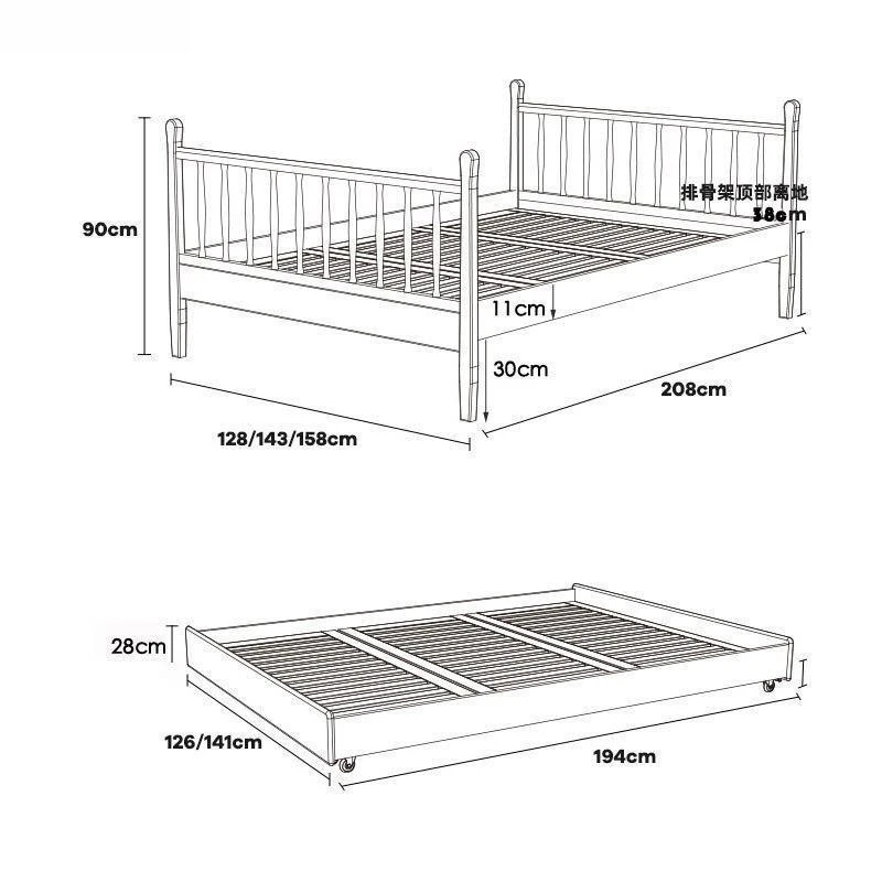 Nordic black walnut, children's bed, mother and child bed, tow bed, all solid wood double-layer pull-out bed
Nordic black walnut, children's bed, mother and child bed, tow bed, all solid wood double-layer pull-out bed
