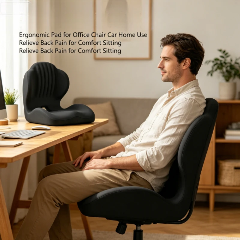 100% Pure Memory Foam Seat Cushion with Lumbar Support, Ergonomic Pad for Office Chair Car Home Use, Relieve Back Pain for Comfo
100% Pure Memory Foam Seat Cushion with Lumbar Support, Ergonomic Pad for Office Chair Car Home Use, Relieve Back Pain for Comfo