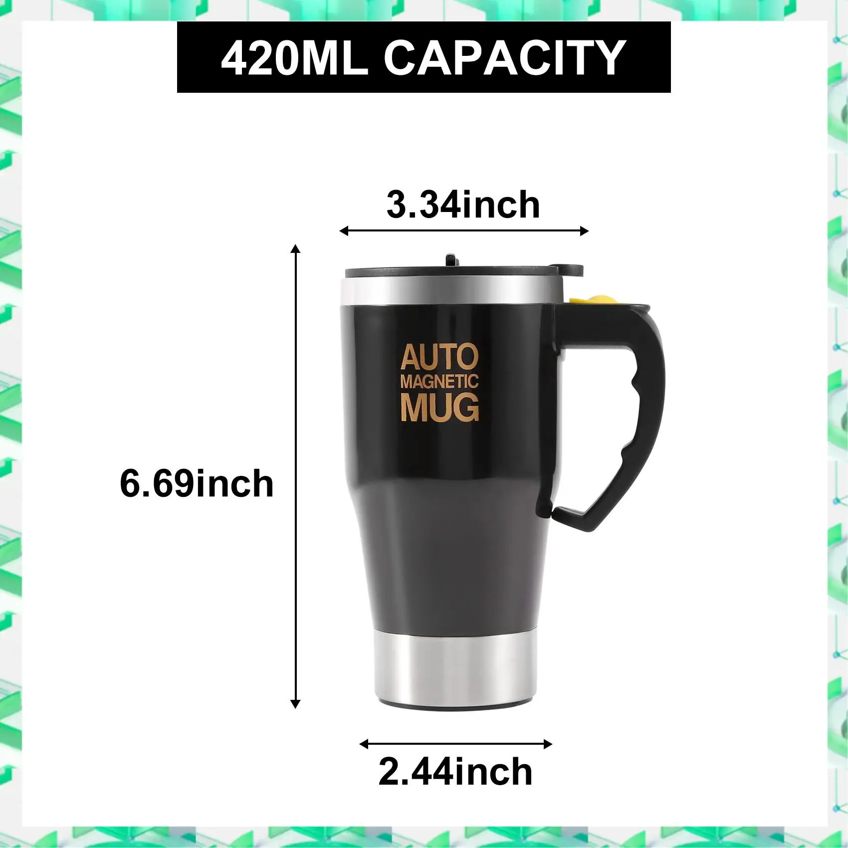 FIZP Self Stirring Mug Electric Coffee Tea Mug Stainless Steel Double Wall Travel Coffee Mug For Party
FIZP Self Stirring Mug Electric Coffee Tea Mug Stainless Steel Double Wall Travel Coffee Mug For Party