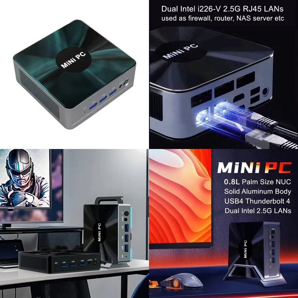 Topton Solid Nuc D17 Gaming Mini PC for Core i7-1365U Desktop 4 Dual DDR5 RAM Dual i226-V 2.5G LAN
Topton Solid Nuc D17 Gaming Mini PC for Core i7-1365U Desktop 4 Dual DDR5 RAM Dual i226-V 2.5G LAN