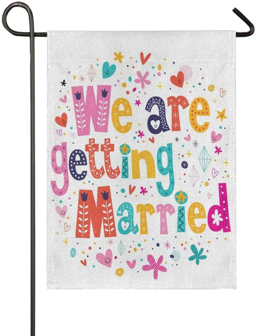 Getting Married Burlap Garden Flag Double Sided,House Yard Flags,Holiday Seasonal Outdoor Decorative Flag Banner for Outside Hou
Getting Married Burlap Garden Flag Double Sided,House Yard Flags,Holiday Seasonal Outdoor Decorative Flag Banner for Outside Hou