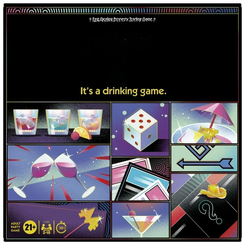 Party Game, Official Monopoly Drinking Game for Adults Ages 21+
Party Game, Official Monopoly Drinking Game for Adults Ages 21+