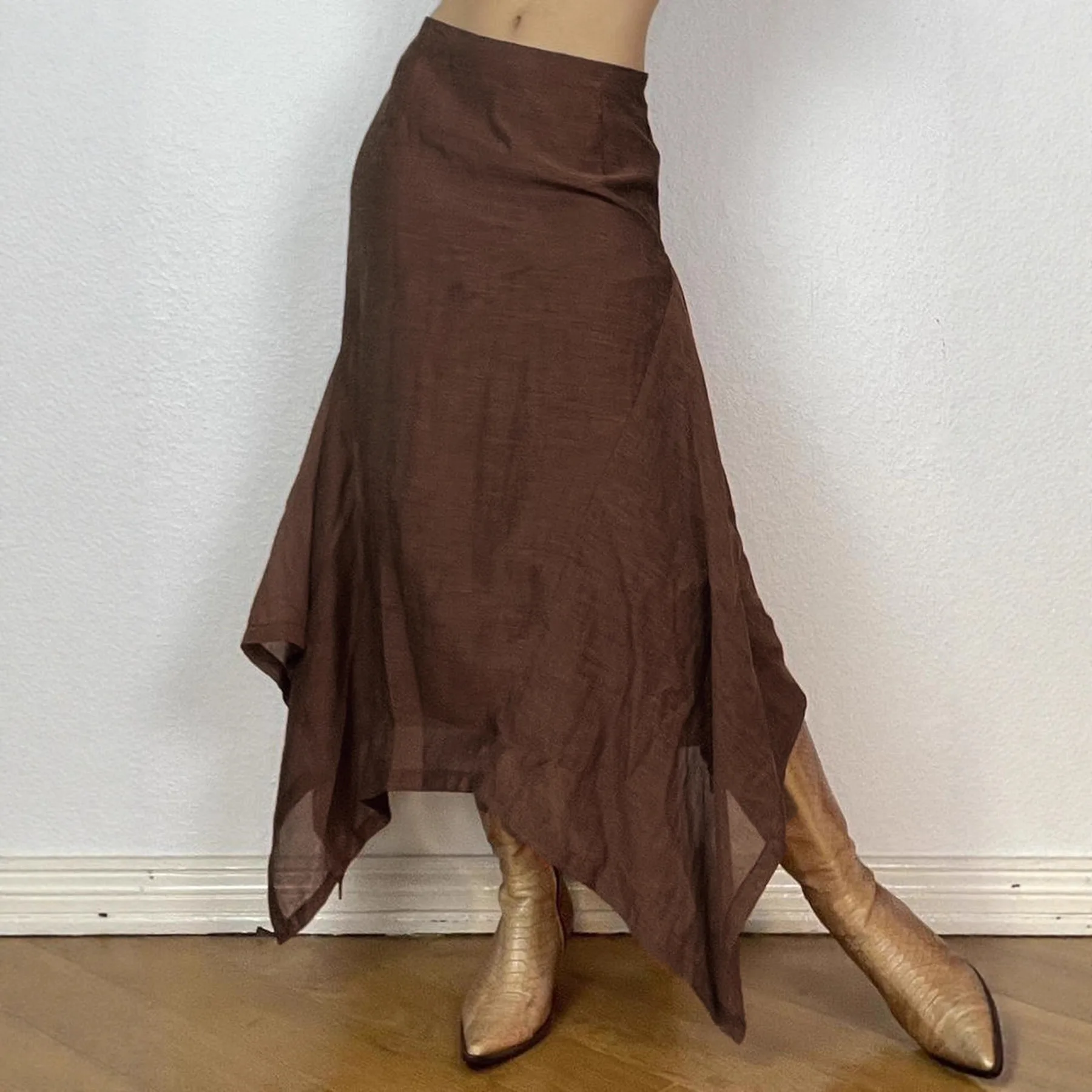 Slimming A-Line Midi Skirt Vintage Sle Irregular Hem Pure Color Long f-length New 2025 Casual Women's Faion
Slimming A-Line Midi Skirt Vintage Sle Irregular Hem Pure Color Long f-length New 2025 Casual Women's Faion