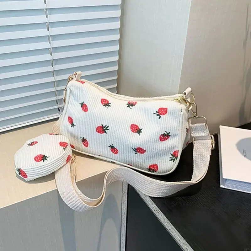 Functional Corduroy Crossbody Bag for Ladies Casual Shoulder Bags Strawberry Underarm Purse for Date and Daily Use 547A
Functional Corduroy Crossbody Bag for Ladies Casual Shoulder Bags Strawberry Underarm Purse for Date and Daily Use 547A