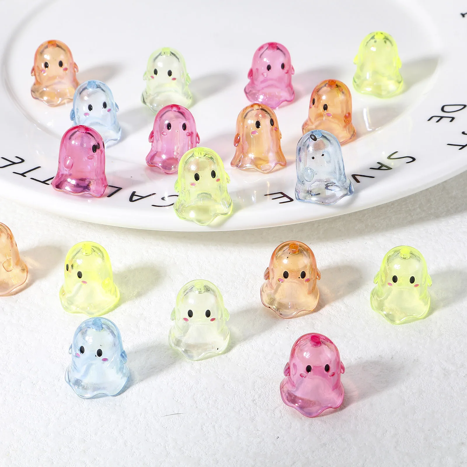 5 PCs Acrylic Halloween Ghost Beads For DIY Charm Jewelry Making MulticolorTransparent Beads 17mm x 15mm, Hole: Approx 1.8mm
5 PCs Acrylic Halloween Ghost Beads For DIY Charm Jewelry Making MulticolorTransparent Beads 17mm x 15mm, Hole: Approx 1.8mm