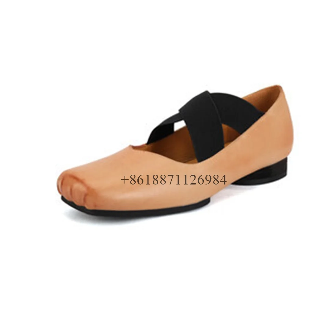 Retro Style Genuine Leather Square Toe Women Pumps Ballet Shoes Chunky Low Heels Slip On Design Shallow Mary Jane Shoes
Retro Style Genuine Leather Square Toe Women Pumps Ballet Shoes Chunky Low Heels Slip On Design Shallow Mary Jane Shoes