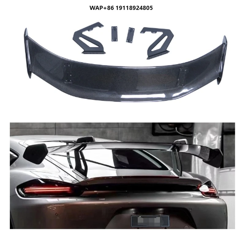 High Quality Dry Carbon Fiber Rear Spoiler for 718 Boxster GT4RS Trunk Spoiler Stylish Car Accessory
High Quality Dry Carbon Fiber Rear Spoiler for 718 Boxster GT4RS Trunk Spoiler Stylish Car Accessory