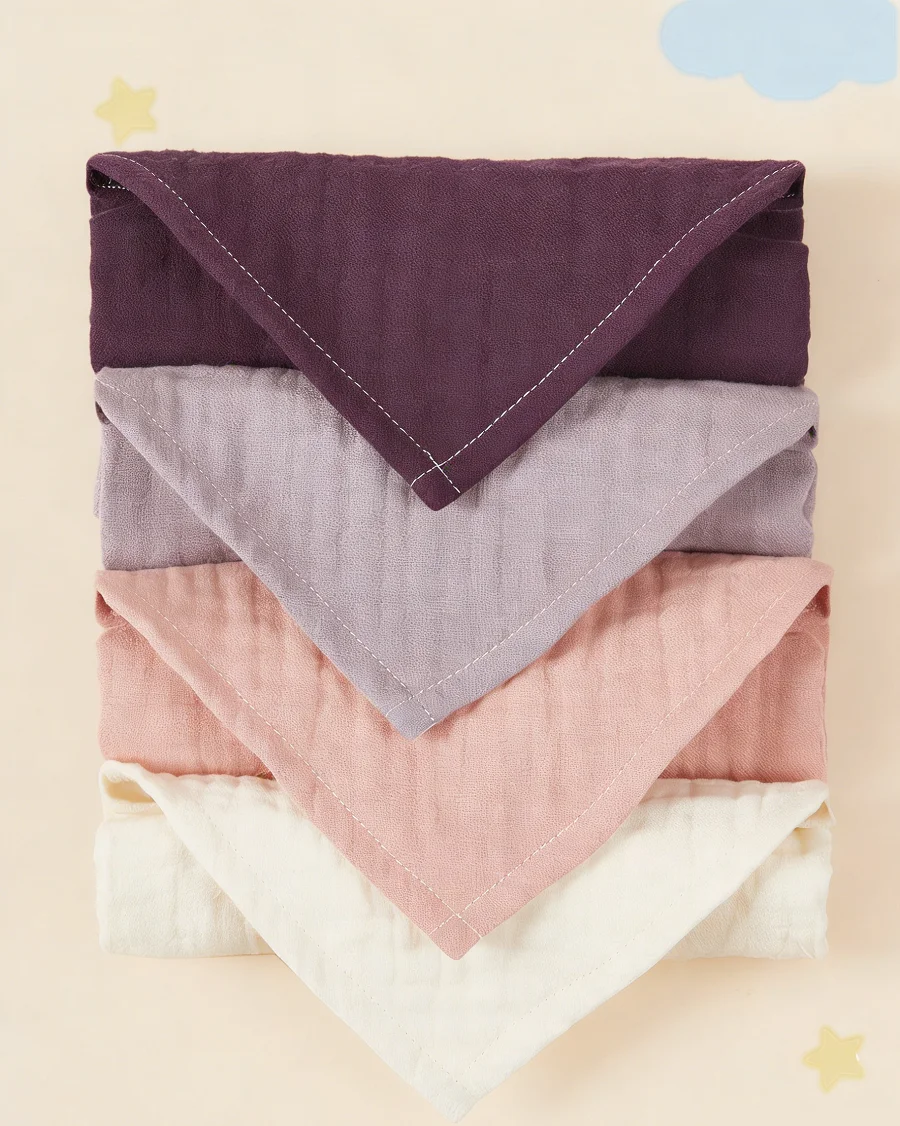 4Pcs 100% Cotton, Soft & Breathable Plain Baby Bandana Bibs
4Pcs 100% Cotton, Soft & Breathable Plain Baby Bandana Bibs
