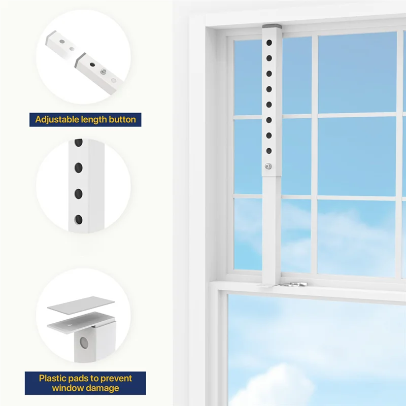 ABZZ-Adjustable AC Window Lock Bar, Small Window Security Bars For Child Safety, Window Stoppers For Vertical Sliding
ABZZ-Adjustable AC Window Lock Bar, Small Window Security Bars For Child Safety, Window Stoppers For Vertical Sliding