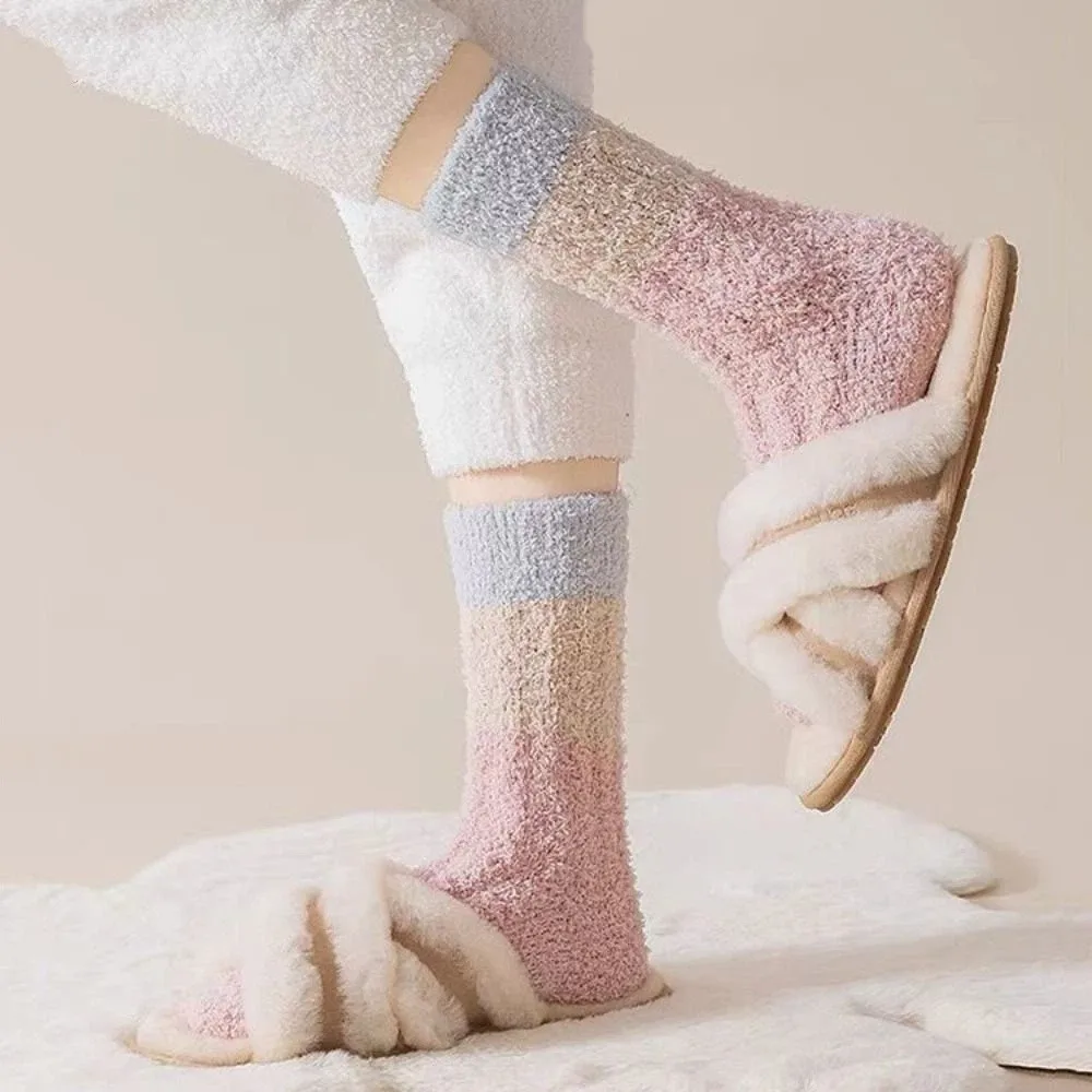 3Pairs Comfortable Thickened Coral Fleece Socks Stripe Sleeping Floor Socks Winter Simple Mid Tube Socks Women Autumn
3Pairs Comfortable Thickened Coral Fleece Socks Stripe Sleeping Floor Socks Winter Simple Mid Tube Socks Women Autumn