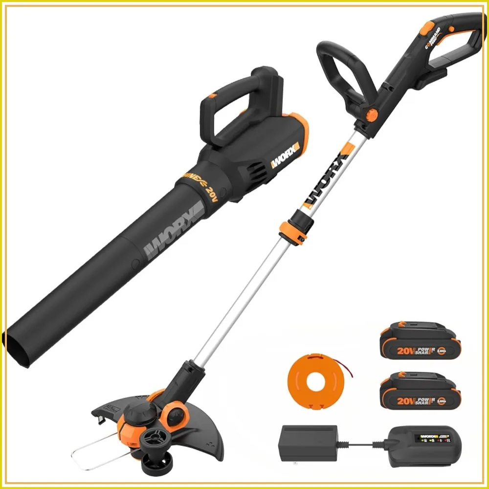 20V 12" Cordless String Trimmer & 360 CFM Leaf Blower Combo, 2 Batteries & Charger Included
20V 12" Cordless String Trimmer & 360 CFM Leaf Blower Combo, 2 Batteries & Charger Included