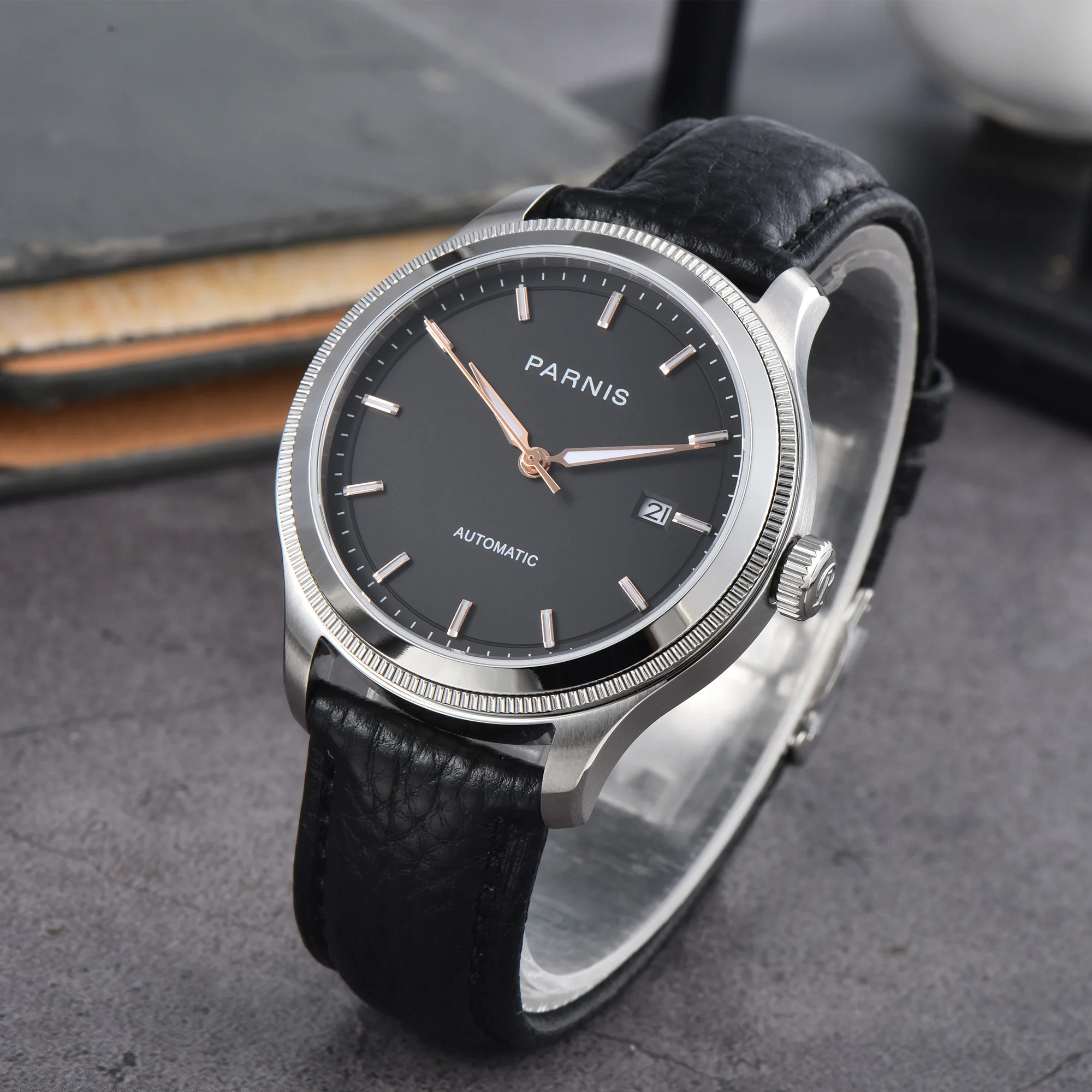 New Fashion Parnis 41mm Black Dial Mechanical Automatic Men Watch Sapphire Crystal Watches For Men reloj hombre 2026 Gift Clock
New Fashion Parnis 41mm Black Dial Mechanical Automatic Men Watch Sapphire Crystal Watches For Men reloj hombre 2026 Gift Clock