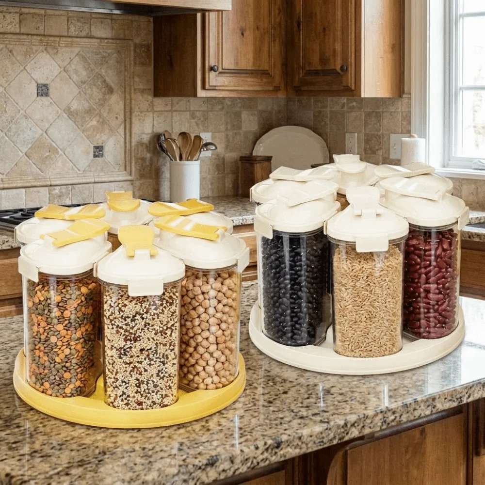 Food Grade 6 Grids Grain Storage Box Moisture-proof Sealed Grain Dispenser Bug-proof Space Saving Cereal Storage Container
Food Grade 6 Grids Grain Storage Box Moisture-proof Sealed Grain Dispenser Bug-proof Space Saving Cereal Storage Container