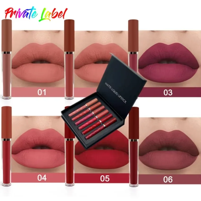 Private Label 6pcs/set Matte Liquid Lipstick Kit Non Stick Cup Long-lasting Waterproof Easy To Colored Lipgloss Set Bulk Makeup
Private Label 6pcs/set Matte Liquid Lipstick Kit Non Stick Cup Long-lasting Waterproof Easy To Colored Lipgloss Set Bulk Makeup