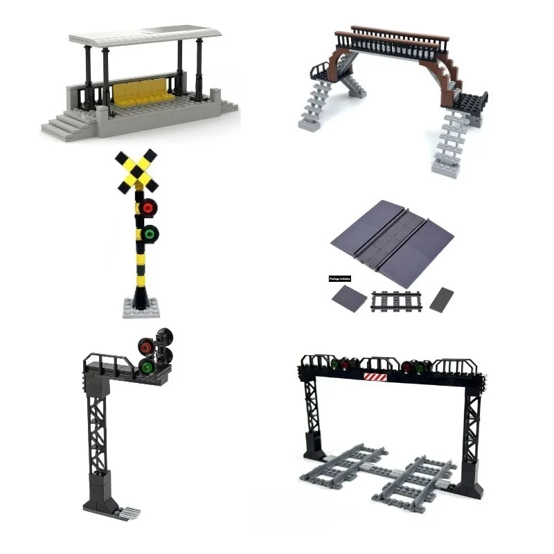MOC City Series Building Block Model Accessories Train Track Pedestrian Overpass Tunnel Branch Track Signal Lights Children'sToy
MOC City Series Building Block Model Accessories Train Track Pedestrian Overpass Tunnel Branch Track Signal Lights Children'sToy