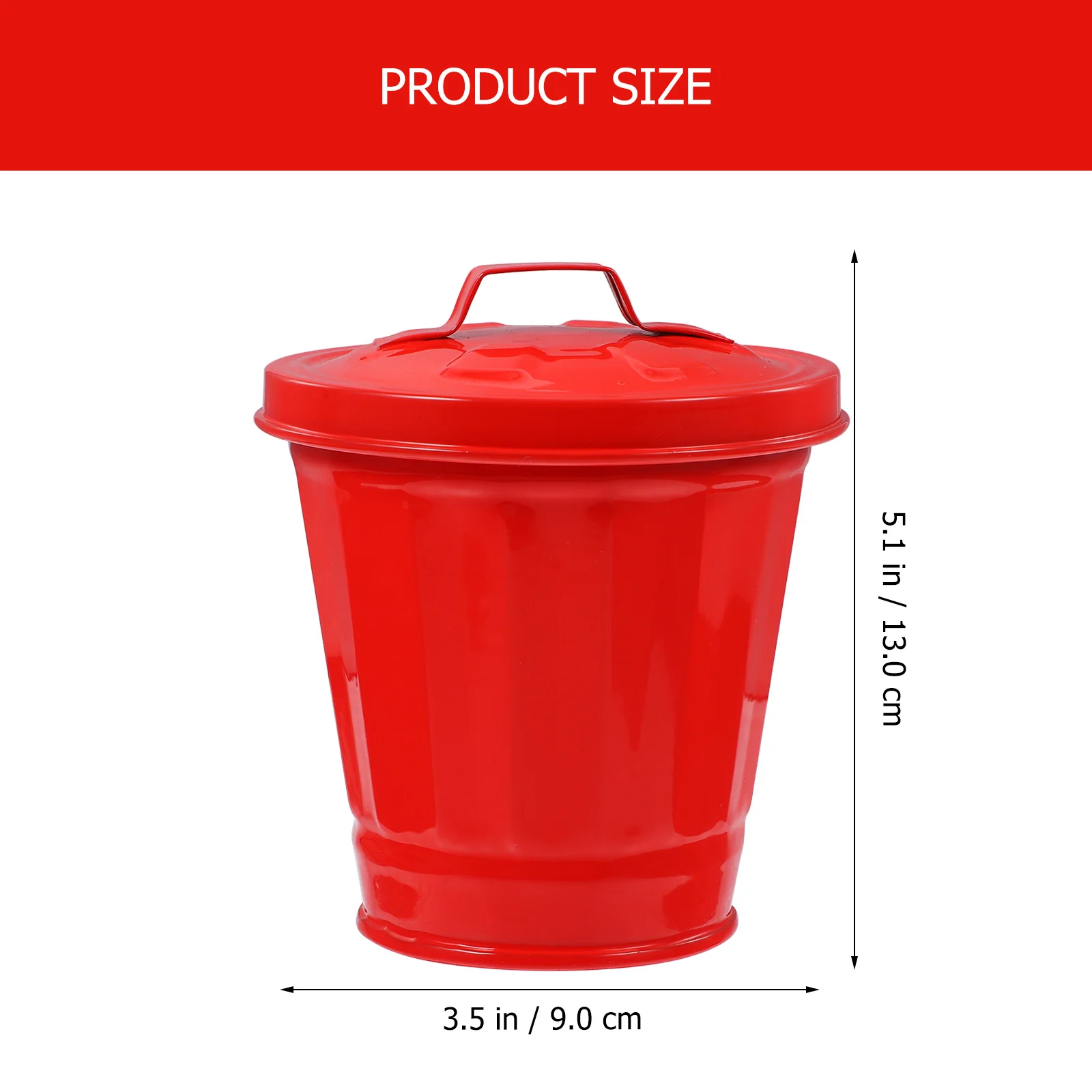 2Pcs Handheld Lid Storage Bucket Mini Desktop Waste Container for Home Office Dorm Countertop Metal Garbage Bin with Sturdy
2Pcs Handheld Lid Storage Bucket Mini Desktop Waste Container for Home Office Dorm Countertop Metal Garbage Bin with Sturdy