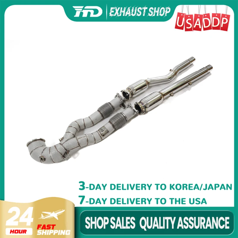 HMD Exhaust Downpipe for AUDI RS3 2.5T 8V SS304 Heat Shield Resonant Tube In Stock High Quality 3-7 days Delivery
HMD Exhaust Downpipe for AUDI RS3 2.5T 8V SS304 Heat Shield Resonant Tube In Stock High Quality 3-7 days Delivery