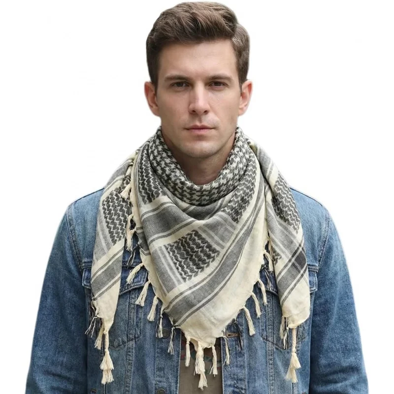 100% Cotton Military Shemagh Tactical Desert Scarf Keffiyeh Head Neck Wrap With Tassel for Men and Women
100% Cotton Military Shemagh Tactical Desert Scarf Keffiyeh Head Neck Wrap With Tassel for Men and Women