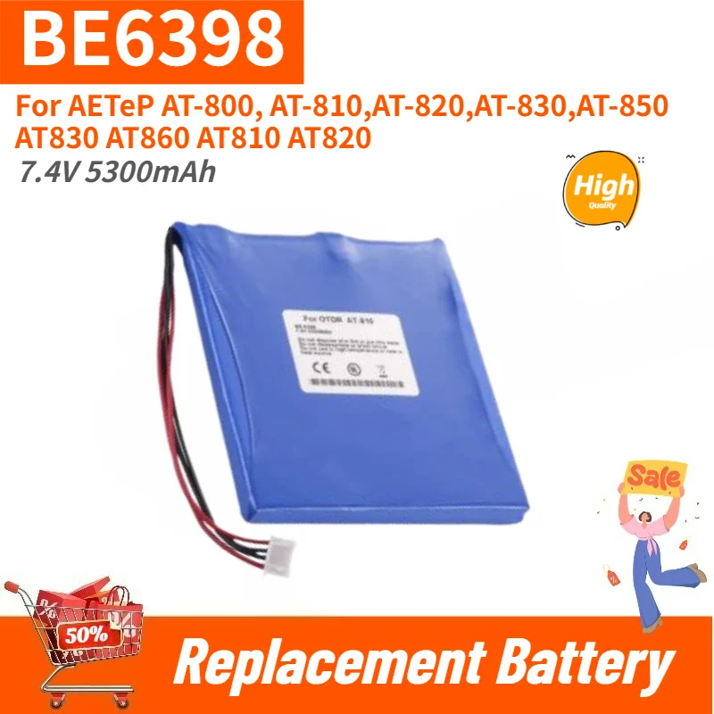 7.4V 5300mAh Battery for AETeP AT-810 AT-850 AT830 AT810 AT860 AT820 OTDR Brand New High Quality BE6398 Replacement Battery
7.4V 5300mAh Battery for AETeP AT-810 AT-850 AT830 AT810 AT860 AT820 OTDR Brand New High Quality BE6398 Replacement Battery