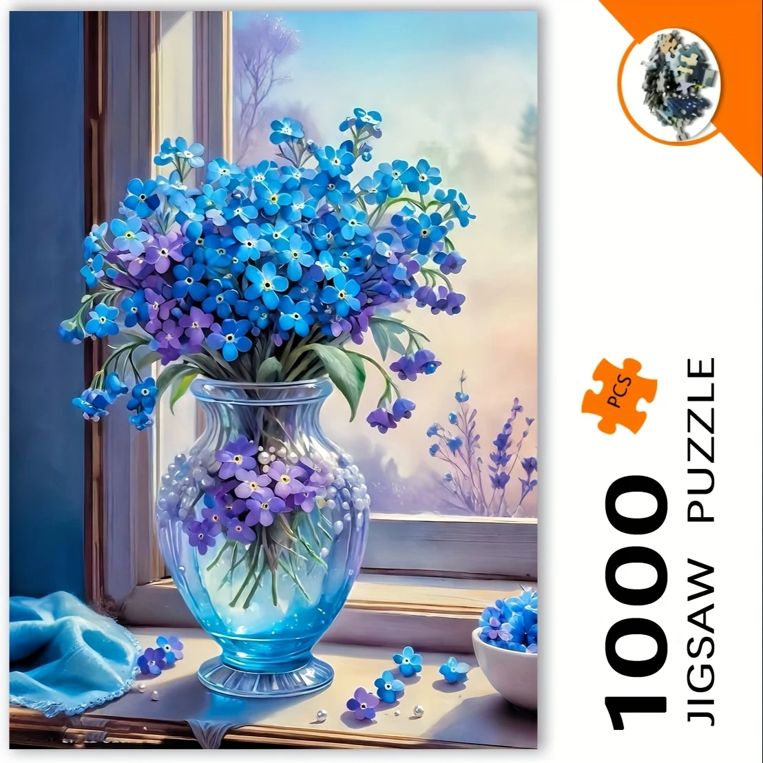500/1000 PCS Jigsaw PuzzleBlue Flowers in a Glass Bottle Diy for Adults Beginners , Gifts Home Decoration Games
500/1000 PCS Jigsaw PuzzleBlue Flowers in a Glass Bottle Diy for Adults Beginners , Gifts Home Decoration Games