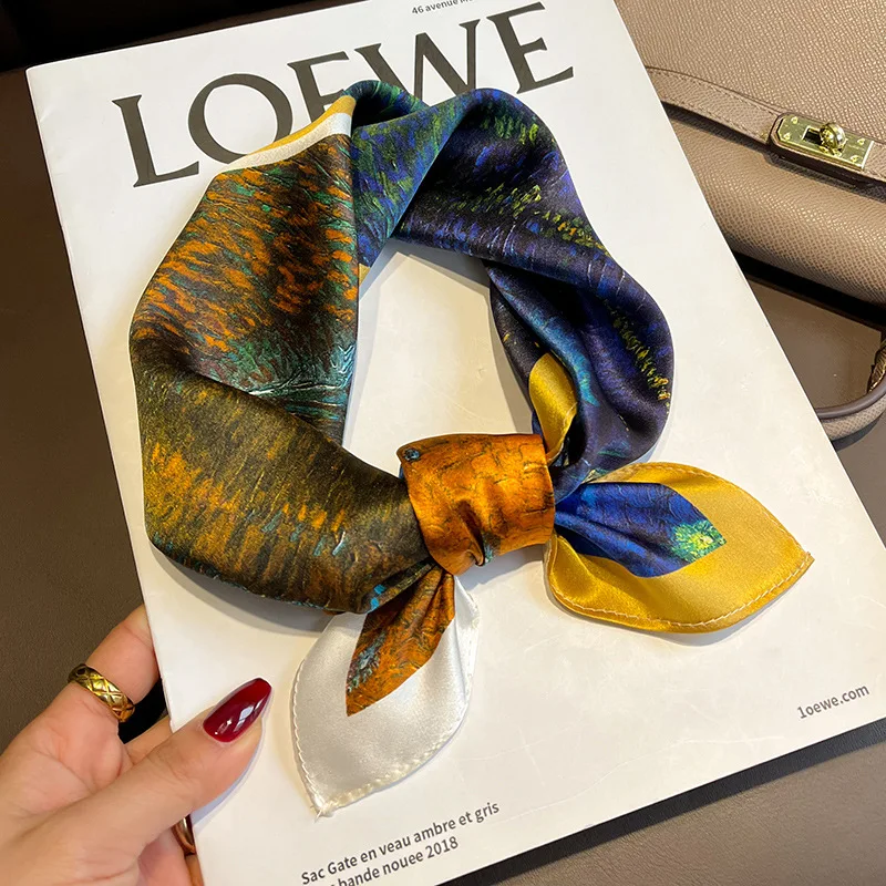 Fashion Real Silk Scarf Women Print Striped Neck Scarves Hairband Foulard Female Small Neckerchief Tie Bandana 2023 New
Fashion Real Silk Scarf Women Print Striped Neck Scarves Hairband Foulard Female Small Neckerchief Tie Bandana 2023 New