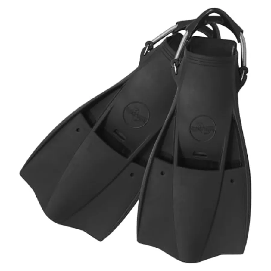 Triton Rubber Diving Fins for scuba and snorkeling - black rubber fins with stainless steel spring straps, durable and adjustab
Triton Rubber Diving Fins for scuba and snorkeling - black rubber fins with stainless steel spring straps, durable and adjustab