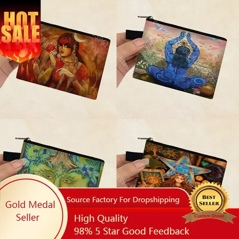 Oil Art Painting Coin Bag Cute Animal Coin Purse Mysterious Women with Wings Earphone Key Card Holder Yoga Women Zipper Pouch
Oil Art Painting Coin Bag Cute Animal Coin Purse Mysterious Women with Wings Earphone Key Card Holder Yoga Women Zipper Pouch