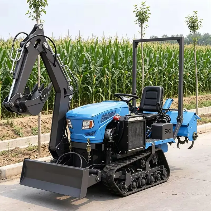 Customized All-In-One Farm Machine with Crawler Tractor, Rotary Tiller, Micro Tiller and Ride-On Plowing Tractor
Customized All-In-One Farm Machine with Crawler Tractor, Rotary Tiller, Micro Tiller and Ride-On Plowing Tractor