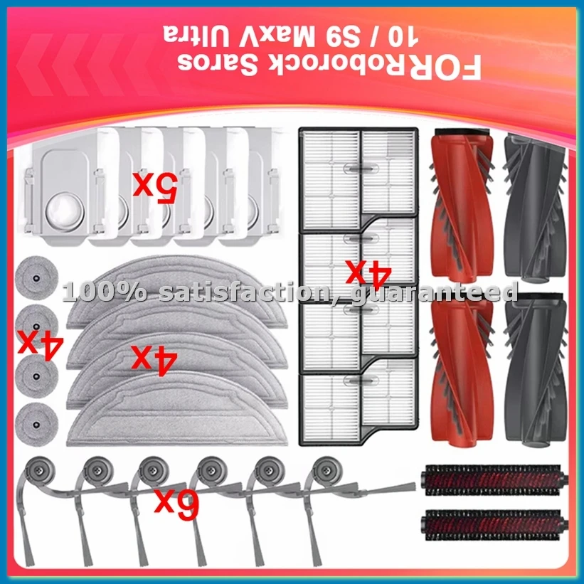 Accessories for Saros 10 / S9 MaxV Ultra Robot Vacuum Spare Parts Main Brushes Mop Cloths Filters Dust Bags-A09G
Accessories for Saros 10 / S9 MaxV Ultra Robot Vacuum Spare Parts Main Brushes Mop Cloths Filters Dust Bags-A09G