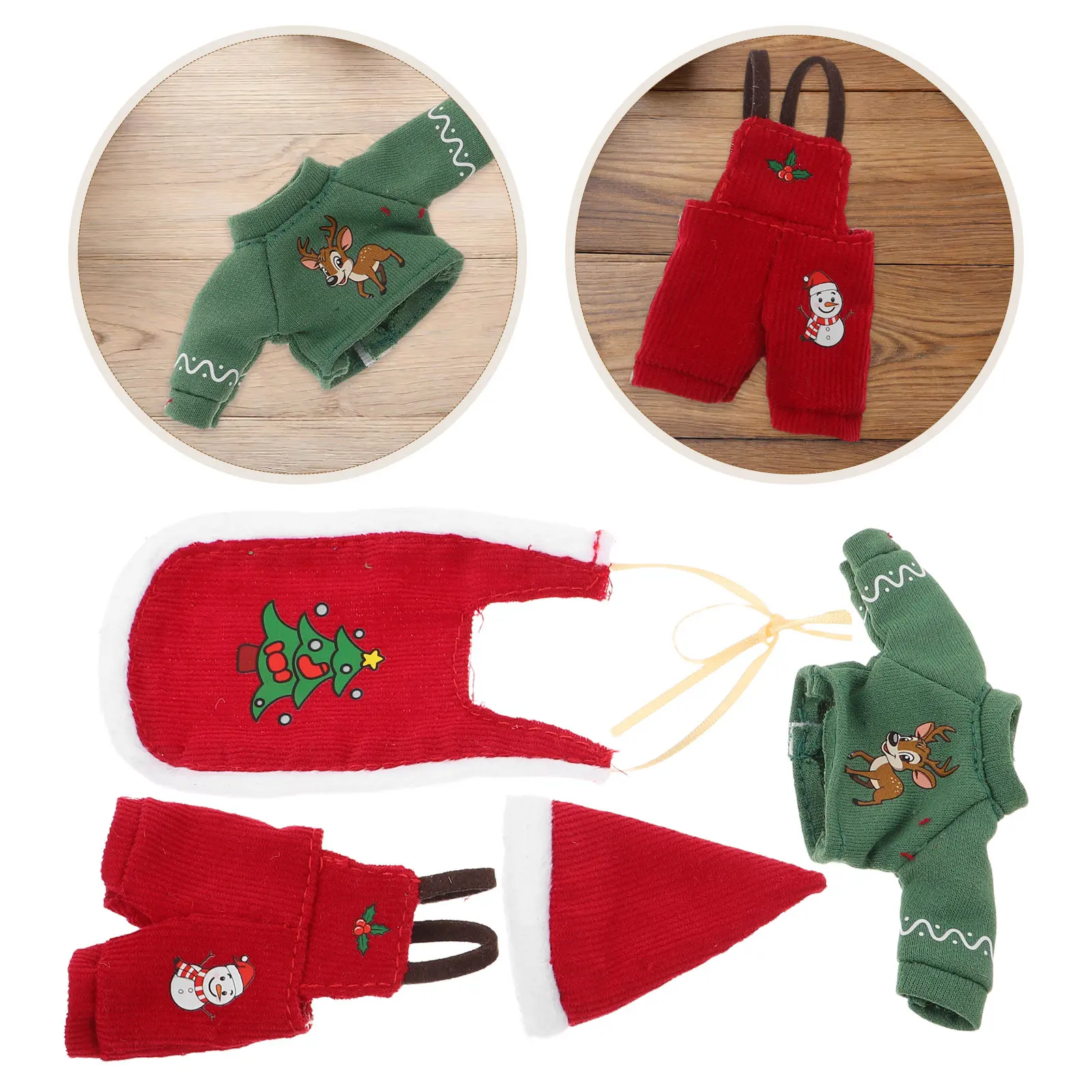 1Set Christmas Clothes Accessories Elf Winter Outfits Set Mini Santa Hat Bib Overalls Costume For Dollhouse Holiday Party Decor
1Set Christmas Clothes Accessories Elf Winter Outfits Set Mini Santa Hat Bib Overalls Costume For Dollhouse Holiday Party Decor