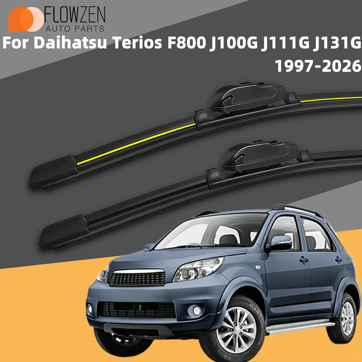 2PCS Front Wiper Blades Fit For Daihatsu Terios F800 J100G J111G J131G 1997-2026 Car Premium Quiet Streak-Free Durable Auto Part
2PCS Front Wiper Blades Fit For Daihatsu Terios F800 J100G J111G J131G 1997-2026 Car Premium Quiet Streak-Free Durable Auto Part