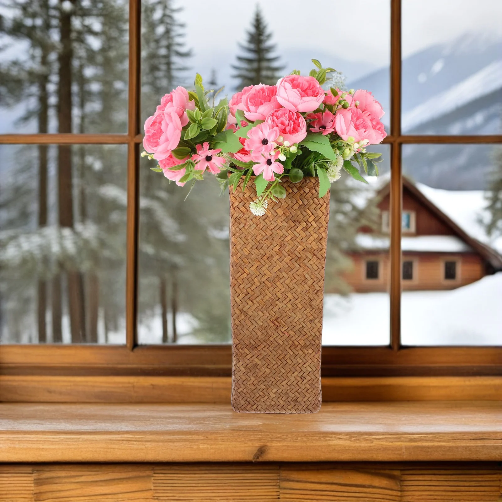 Vintage European Rattan Woven Flower Vase Desk Decorative Basket For Dried Flowers Home Office Centerpiece Rustic Floral Holder
Vintage European Rattan Woven Flower Vase Desk Decorative Basket For Dried Flowers Home Office Centerpiece Rustic Floral Holder