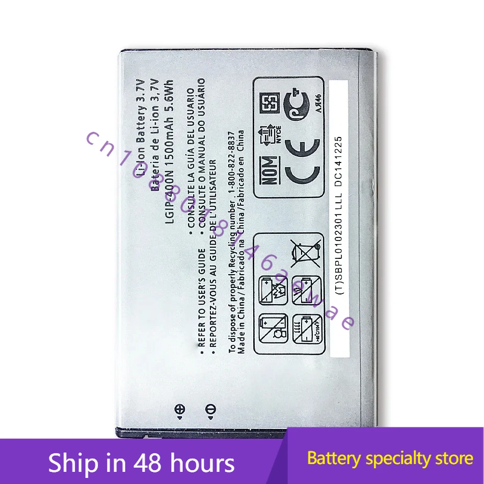 New 1500mAh LGIP-400N battery for LG OPTIMUS M/C/U/V/T/S/1 VM670 LS670 MS690 P500 P509 P503 P520 GX200 GX300 GW620 GM750 GT540
New 1500mAh LGIP-400N battery for LG OPTIMUS M/C/U/V/T/S/1 VM670 LS670 MS690 P500 P509 P503 P520 GX200 GX300 GW620 GM750 GT540