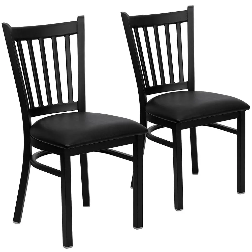 Hercules Series Vertical Back Metal Restaurant Chairs, Upholstered Armless Dining Chairs for Restaurants Kitchens, Set of 2, Bl
Hercules Series Vertical Back Metal Restaurant Chairs, Upholstered Armless Dining Chairs for Restaurants Kitchens, Set of 2, Bl