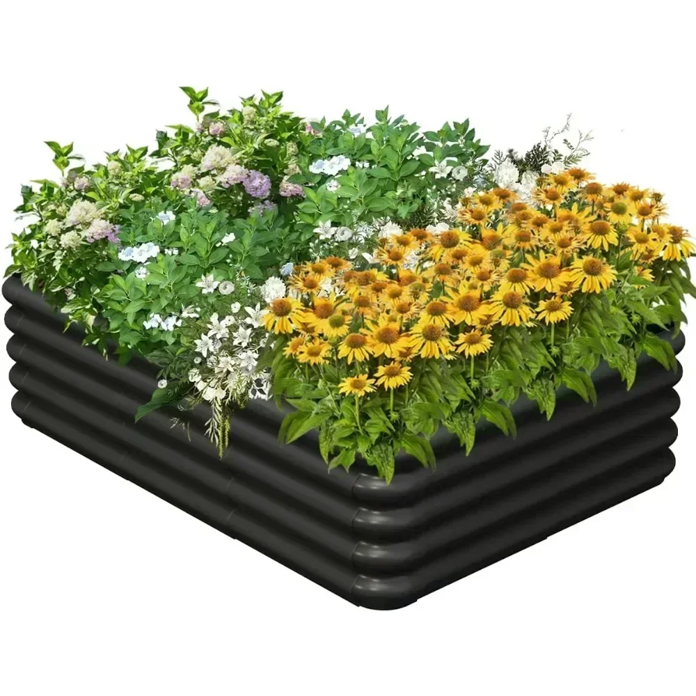 4.3x3.0x1.0ft, Large Garden Box Flower Bed with Easy Assembly, Gardening Containers for Vegetables, Flowers, Herbs, Black
4.3x3.0x1.0ft, Large Garden Box Flower Bed with Easy Assembly, Gardening Containers for Vegetables, Flowers, Herbs, Black