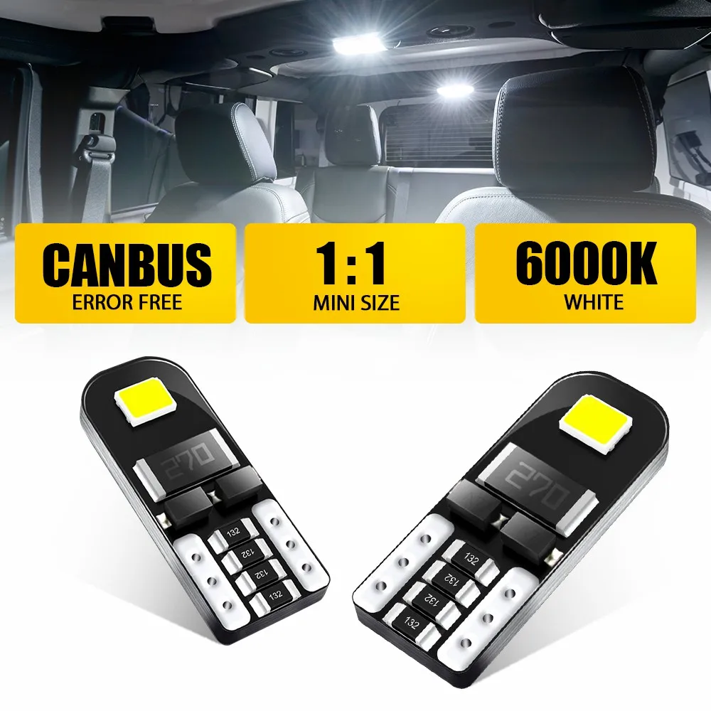 2Pcs AUXITO T10 LED Light White W5W 194 168 LED Bulb Canbus Car Side Interior Lights 12V Super Bright Parking Marker Dome Lamps
2Pcs AUXITO T10 LED Light White W5W 194 168 LED Bulb Canbus Car Side Interior Lights 12V Super Bright Parking Marker Dome Lamps