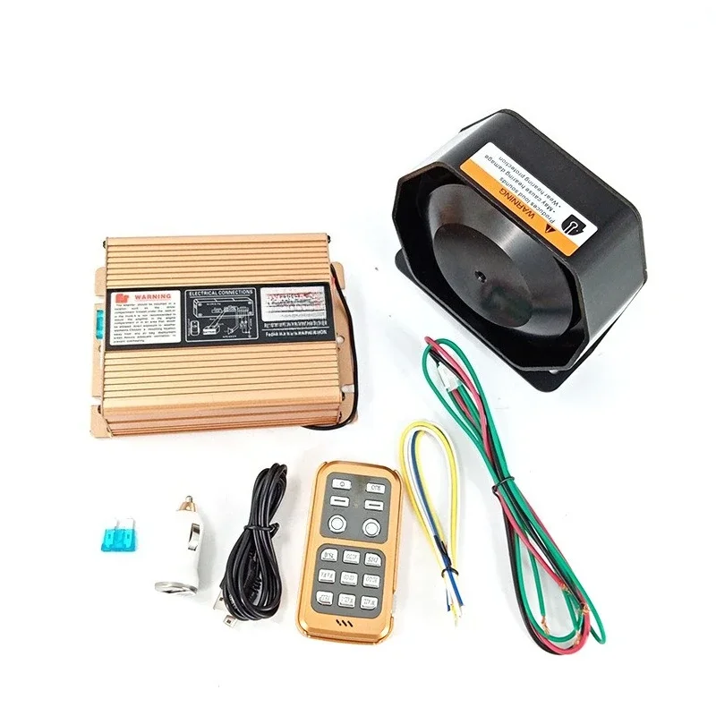 12V wireless remote control gold X5 host shouting 18-tone speaker alarm 400W car ultra-thin speaker
12V wireless remote control gold X5 host shouting 18-tone speaker alarm 400W car ultra-thin speaker