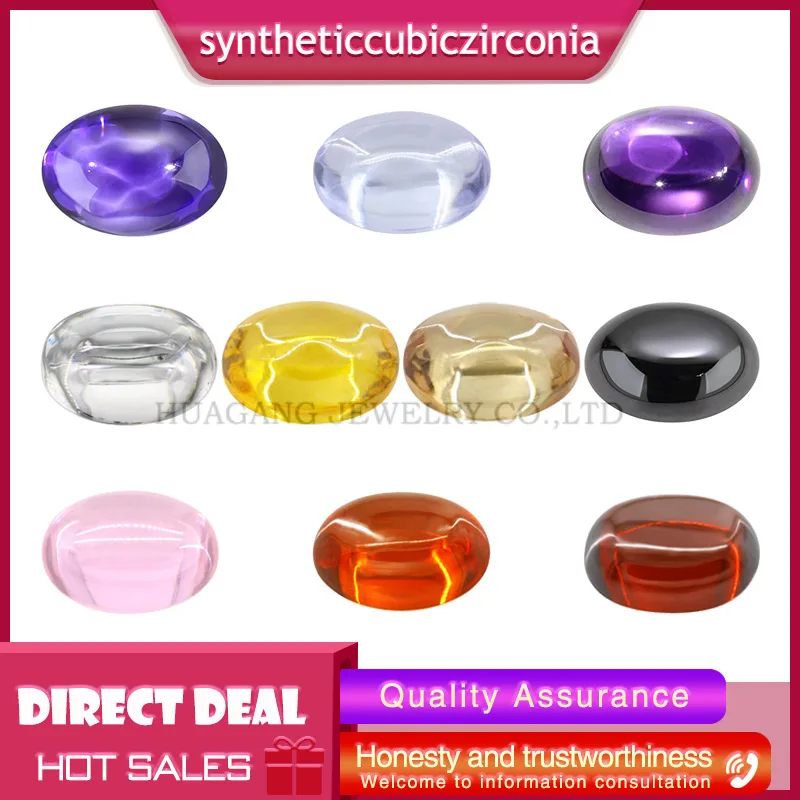 Oval Shape Flat Back Cabochon Cut Cubic Zirconia Stone Loose CZ Stone Synthetic Gems For Jewelry
Oval Shape Flat Back Cabochon Cut Cubic Zirconia Stone Loose CZ Stone Synthetic Gems For Jewelry