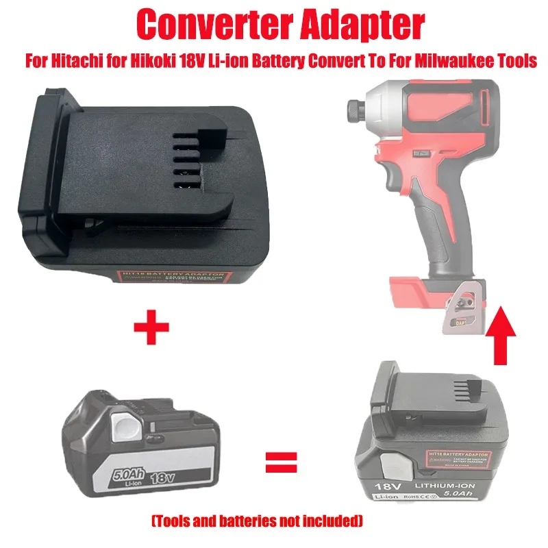 Адаптер JOEYNUS для литий-ионных аккумуляторов Hitachi/Hikoki 18В, позволяющий использовать литиевые батареи для электроинструментов Milwaukee 18В.
Адаптер JOEYNUS для литий-ионных аккумуляторов Hitachi/Hikoki 18В, позволяющий использовать литиевые батареи для электроинструментов Milwaukee 18В.