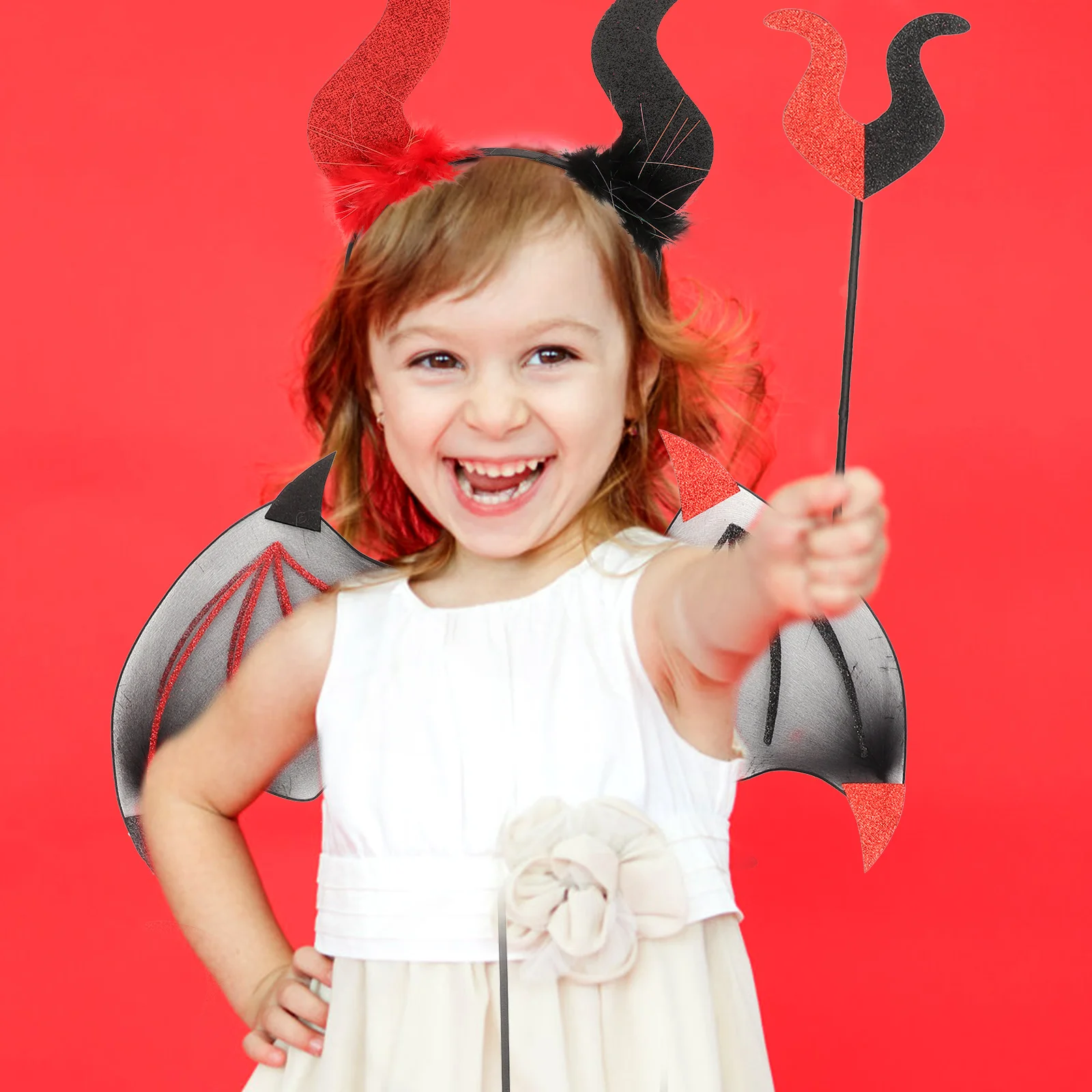 1 set Demon Wings Set Prop Halloween Headband Costumes Plastic Cosplay Supplies Adult Size Bright Color Lightweight Stick
1 set Demon Wings Set Prop Halloween Headband Costumes Plastic Cosplay Supplies Adult Size Bright Color Lightweight Stick