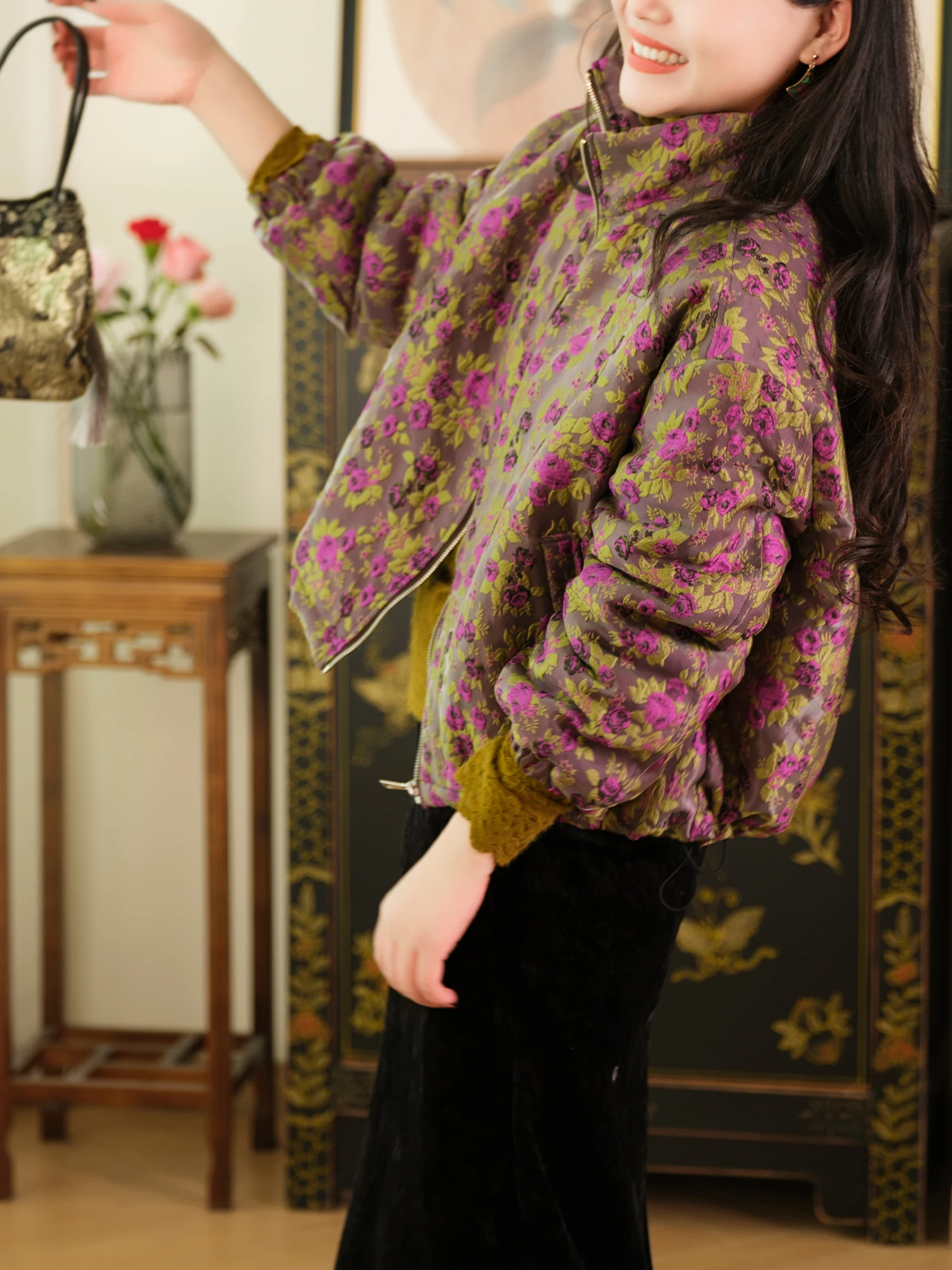 Yearly Faion Series Cotton Jaet with Floral Embroidery 3D Fluffy ort Coat Sle Stand Collar Thiened Chinese Brand
Yearly Faion Series Cotton Jaet with Floral Embroidery 3D Fluffy ort Coat Sle Stand Collar Thiened Chinese Brand