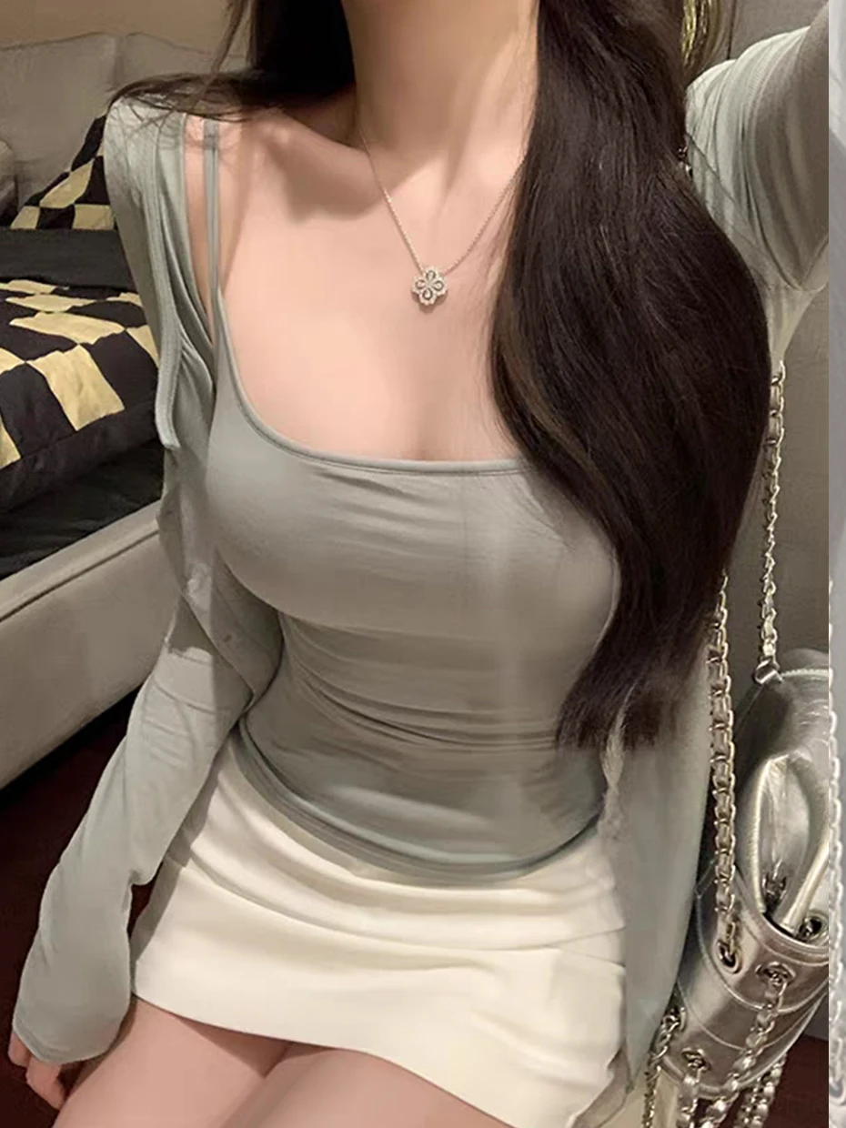 Spring Commute Style Women's Knitted Short Open Cardigan Top Set Two-Piece Set round Neck Long Sleeve Polyester Fiber
Spring Commute Style Women's Knitted Short Open Cardigan Top Set Two-Piece Set round Neck Long Sleeve Polyester Fiber