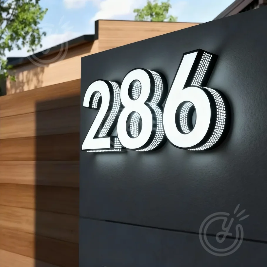Custom Outdoor Perforated Metal Signs for House Number Acrylic 3D Business Logo Sidelit LED Channel Light Letters Door Entrance
Custom Outdoor Perforated Metal Signs for House Number Acrylic 3D Business Logo Sidelit LED Channel Light Letters Door Entrance