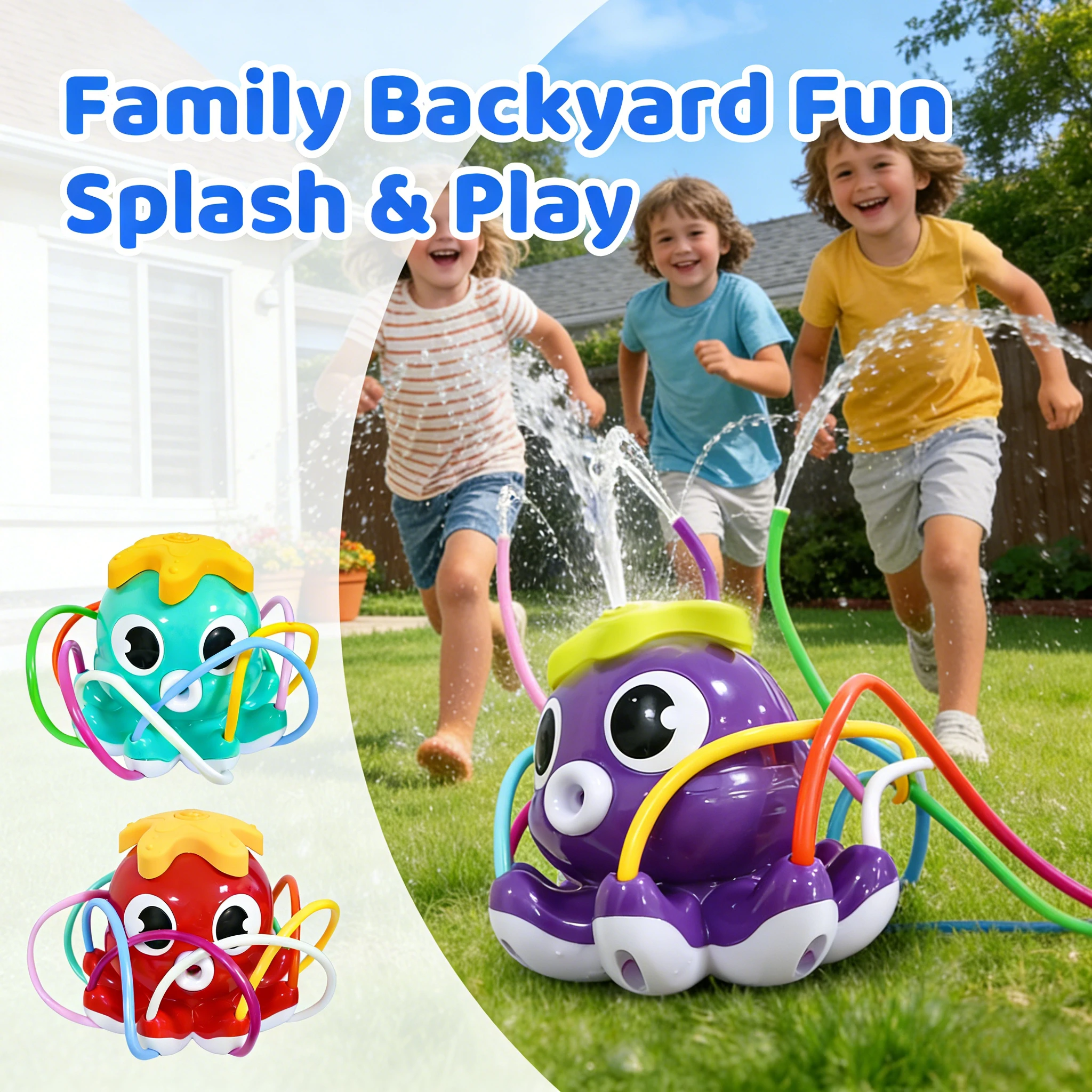 Summer Outdoor Water Sprinkler Octopus Toy Water Play Toy Colorful Water Pipe Rotating Spray Head Garden Lawn Sprinkler Tools
Summer Outdoor Water Sprinkler Octopus Toy Water Play Toy Colorful Water Pipe Rotating Spray Head Garden Lawn Sprinkler Tools