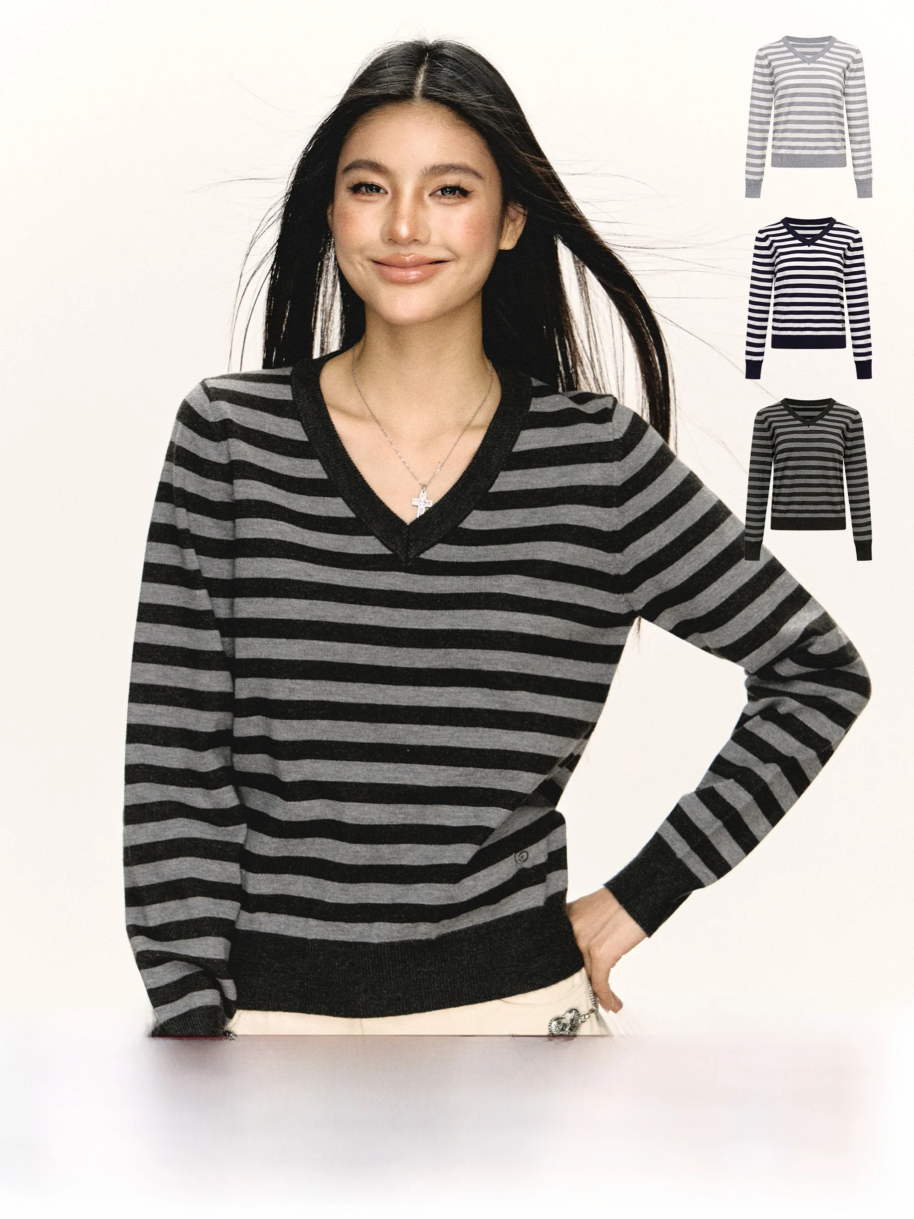 Женская вязаная кофта в американском ретро-стиле с полосками, длинный рукав, V-образный вырез, свободный крой, осенняя новинка, уличный стиль, смесь полиэстера
Женская вязаная кофта в американском ретро-стиле с полосками, длинный рукав, V-образный вырез, свободный крой, осенняя новинка, уличный стиль, смесь полиэстера