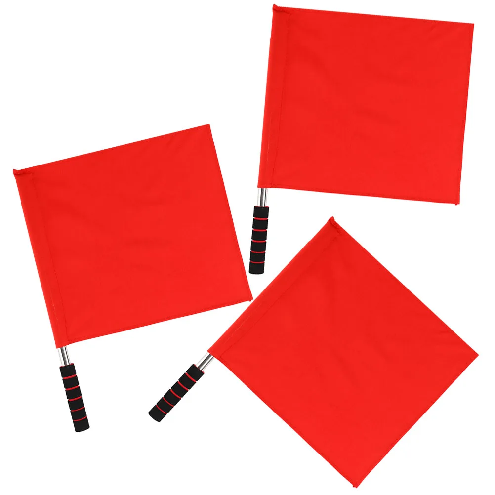3pcs Signal Flags Red Stainless Handle Lightweight Traffic Racing Soccer Referee Handheld Warning Practical
3pcs Signal Flags Red Stainless Handle Lightweight Traffic Racing Soccer Referee Handheld Warning Practical