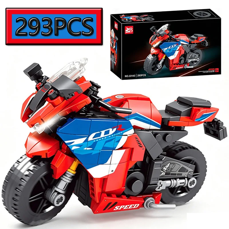 MOC 293PCS Red Motorcycle Model Creative DIY Assembly Building Blocks Racing Puzzle Toys Male Gift Ornament
MOC 293PCS Red Motorcycle Model Creative DIY Assembly Building Blocks Racing Puzzle Toys Male Gift Ornament