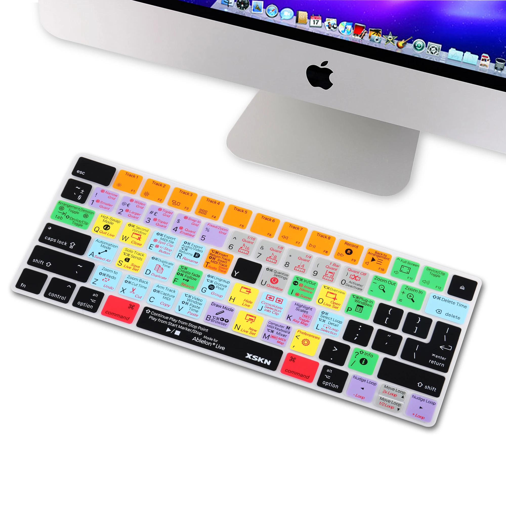XSKN Ableton Live Shortcuts Keyboard Cover for iMac Magic Keyboard A1644 Functional Hotkeys Silicone Skin Laptop Protective Film
XSKN Ableton Live Shortcuts Keyboard Cover for iMac Magic Keyboard A1644 Functional Hotkeys Silicone Skin Laptop Protective Film
