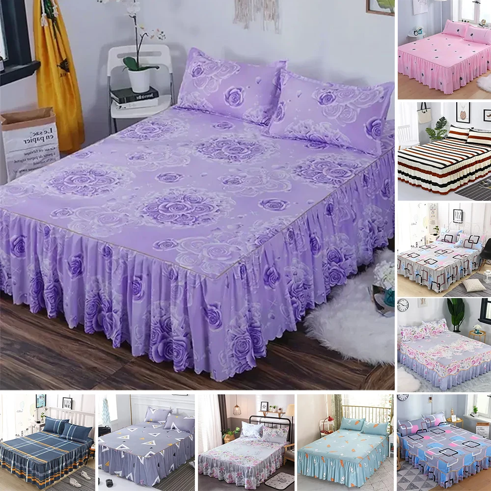 3PCS/set Elastic Beds Skirts Modern Printed Bedspread Washable Sheets Bed with Elastic Band Design Dust Cover Платье Покрывала
3PCS/set Elastic Beds Skirts Modern Printed Bedspread Washable Sheets Bed with Elastic Band Design Dust Cover Платье Покрывала