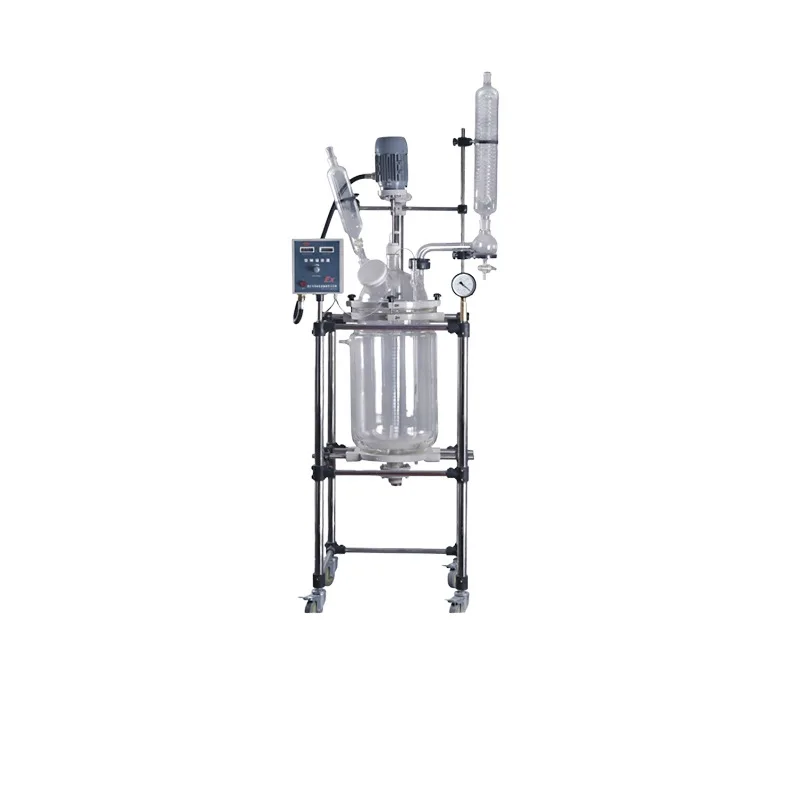 10L Double-layer Glass Reactor Jacketed Glass Reactor Glass Condenser for Laboratory Chemical Reactions
10L Double-layer Glass Reactor Jacketed Glass Reactor Glass Condenser for Laboratory Chemical Reactions
